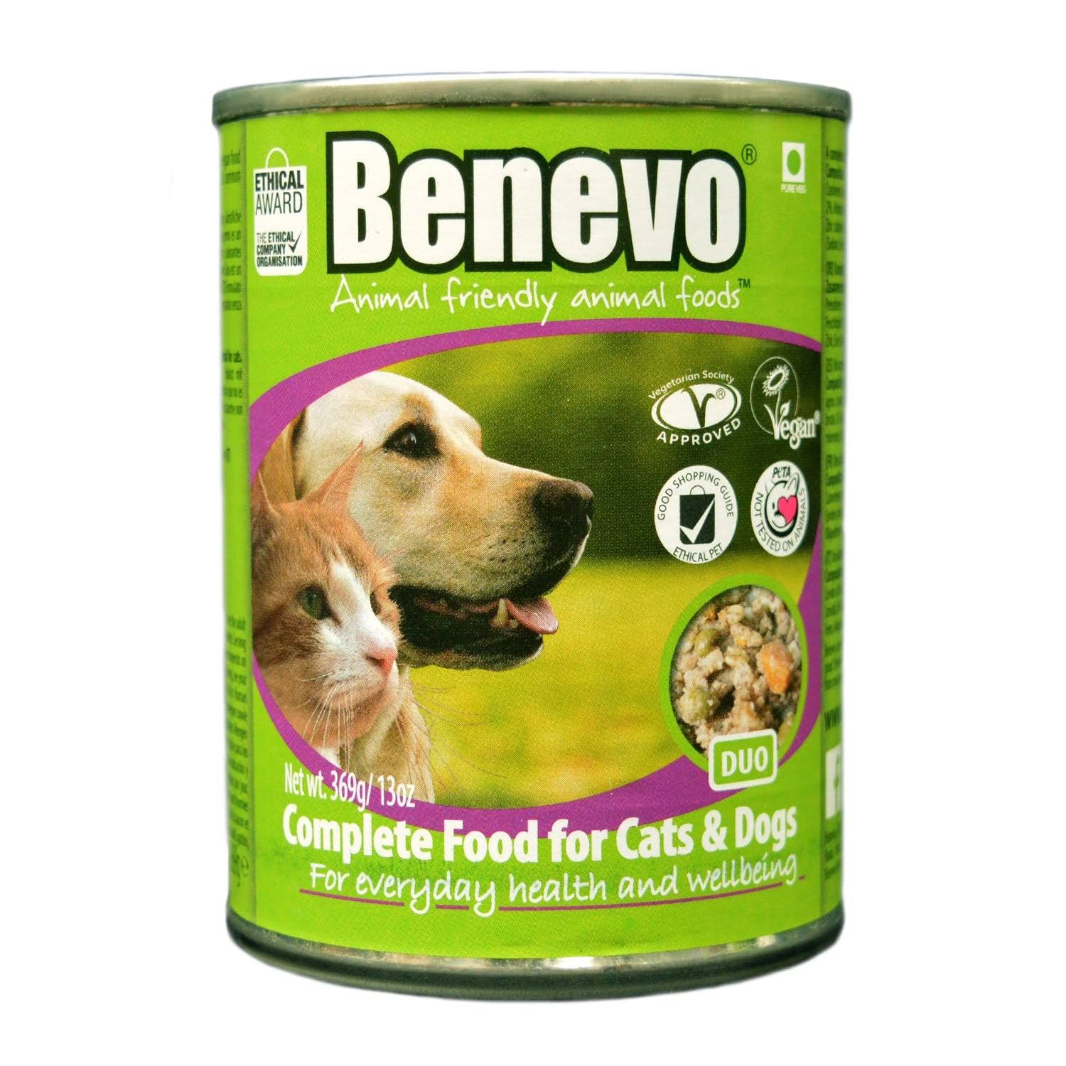 Benevo Duo Canned Dog Cat Food case of 12 Bath House Pet